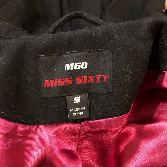 Black Miss Sixty Pea Coat style Jacket - Picture 2 of 8